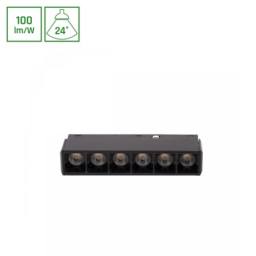 Luminaire Linéaire 6W SHIFT Basic Grid XS - 11cm, 3000K, Noir
