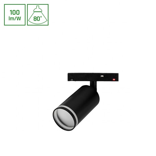 Spot orientable 6W SHIFT Basic S - 3000K, Noir, 55x100x160mm