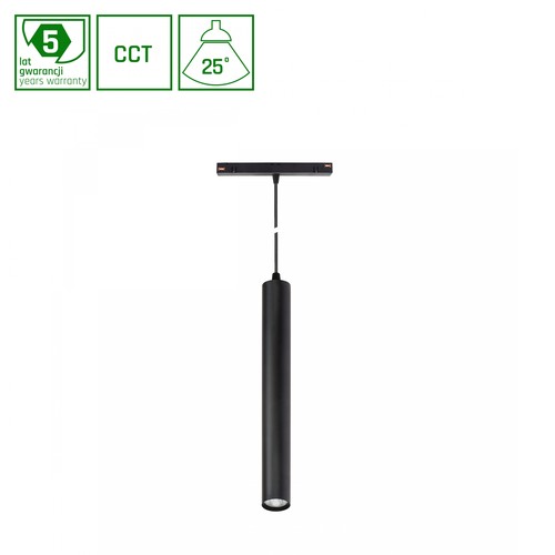 Luminaire suspendu sur rail 12W SHIFT Smart Hangit dimmable - CCT, noir, Zigbee
