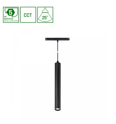 Luminaire suspendu sur rail 12W SHIFT Smart Hangit dimmable - CCT, noir, Zigbee