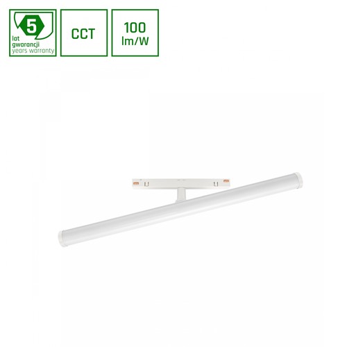 Projecteur sur rail SHIFT Smart Beam 12W dimmable - 150°, CCT, blanc, Ø28x40x7.5cm, Zigbee