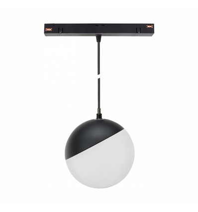 5W dimmable SHIFT Smart-Globe P suspension boule pour rail ø100 - 165°, CCT, noir, câble 81.5cm, Zigbee