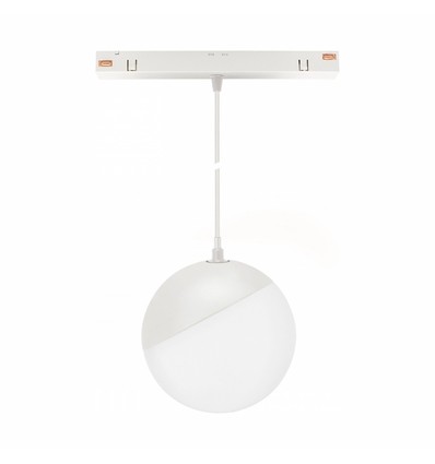 5W dimmable SHIFT Smart Globe P suspension boule pour rail Ø100 - 165°, CCT, blanc, câble 81.5cm, Zigbee
