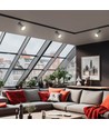 Spot sur rail triphasé MADARA SCANDI pour GU10 - Noir, aluminium, sans source lumineuse, 3F4W