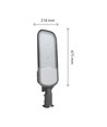 150W lampe de rue LED crépusculaire - Capteur crépusculaire, Ø60 mm, gris, IP65, IK09, 230V