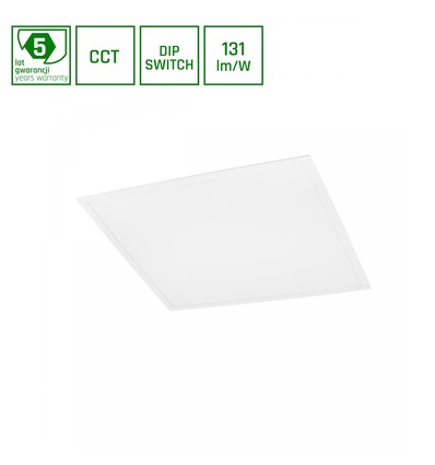 Panneau LED 60x60, 30W/40W/48W - CCT, 120lm/W, 5 ans de garantie, bord blanc