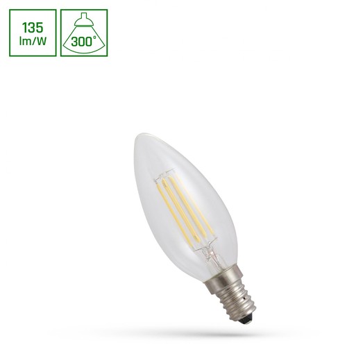 E14 5,5W LED ampoule flamme - C37, 230V