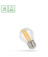 Ampoule LED E27 5,5W Sphérique - P45, 660lm, verre clair, blanc chaud