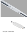 LEDlife connecteur pour spots sur rail - Blanc, monophasé, 1F3W