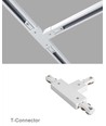 LEDlife Connecteur en T pour spots sur rail - Blanc, 1 phase, 1F3W