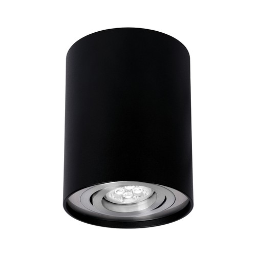 CHLOE GU10 IP20 ROND NOIR/ARGENT SPOT ORIENTABLE