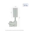 Spot sur rail triphasé Madara Ring II - Blanc, GU10, sans source lumineuse
