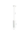 Madara GU10 suspension avec anneau - Blanc, câble de 1m, Ø55x200mm, IP20, sans source lumineuse
