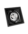 Spot encastrable GU10 AR111 - Carré, noir, aluminium, IP20 intérieur, sans source lumineuse