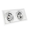 Spot encastrable GU10 x2 AR111 MDD MAXI DUE - Blanc, aluminium, 186x336 mm, sans source lumineuse