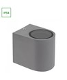 Plafonnier en saillie GU10, IP54 - Noir/gris, extérieur/intérieur, max 6W LED, sans source lumineuse