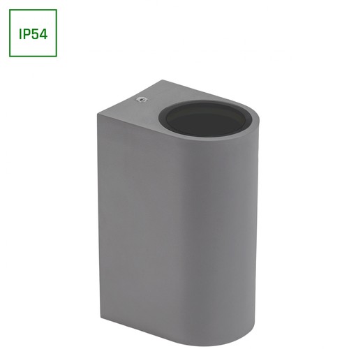 Applique murale Parete GU10 avec éclairage haut/bas - IP54 extérieur, pour 2x ampoules GU10, noir, rond