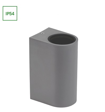 Applique murale Parete GU10 avec éclairage haut/bas - IP54 extérieur, pour 2x ampoules GU10, noir, rond