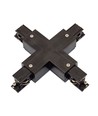 Connecteur en X pour rails 3 phases - Noir, Spectrum