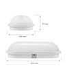 Lampe LED Technic 20W - IP54, IK07, Ovale, 4000K, détecteur PIR