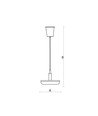 ALBENE ECO LED 18W 230V - Blanc Chaud, Câble Noir