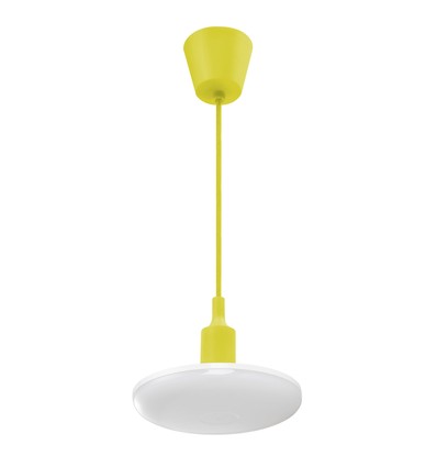 Suspension LED 18W Albene Eco, Jaune - 1400lm, 3000K, blanc chaud, plafonnier décoratif