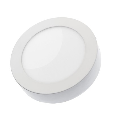 12W Ø17cm LED panneau encastrable - 6000K, bord blanc, 120 degrés, IP20 intérieur