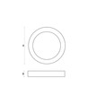 12W Ø17cm LED panneau encastrable - 6000K, bord blanc, 120 degrés, IP20 intérieur