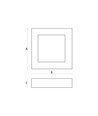 Panneau LED en saillie 6W 12x12cm - 3000K (Blanc chaud)