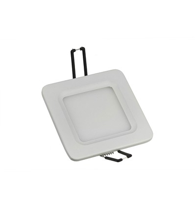 12W dimmable LED panneau encastrable, 24V - 800lm, 180x180mm, bord blanc, blanc froid