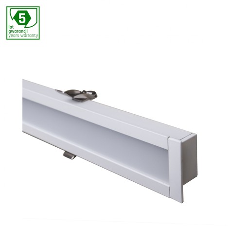 Réglette LED 117cm 36W ALL-DAY - 3200lm, 4000K, argent, IP20, 5 ans de garantie