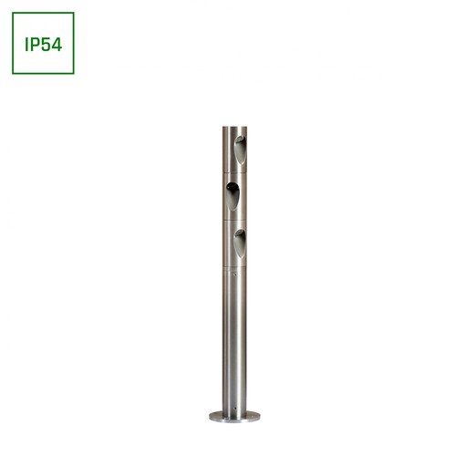 Luminaire de jardin extérieur 3W Ø4,2cm - IP54, rond, blanc chaud, hauteur 40cm, source lumineuse incluse