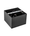 Spot AR111 en saillie carré - Noir, aluminium, 145x145mm, orientable, sans source lumineuse