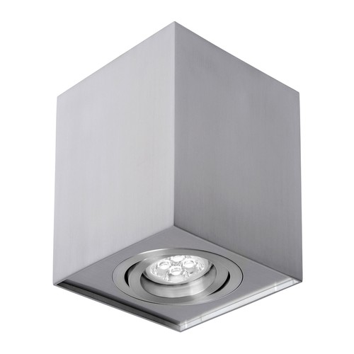 Spot de plafond Chloe GU10 - Carré, argent, aluminium, IP20 intérieur, sans source lumineuse