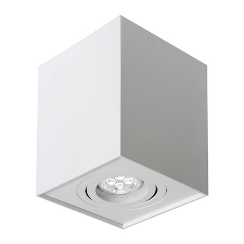 Spot carré GU10 Chloe - Blanc, IP20, sans source lumineuse