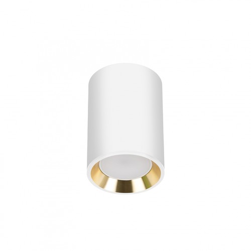 CHLOE Mini P20 Rond - Corps blanc, Anneau doré, Bord blanc, Sans source lumineuse