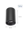 CHLOE SPOT GU10 EN SAILLIE IP20 ROND NOIR ORIENTABLE