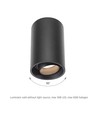 CHLOE SPOT GU10 EN SAILLIE IP20 ROND NOIR ORIENTABLE