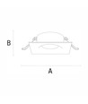 Spot encastrable GU10 - IP20 intérieur, sans source lumineuse