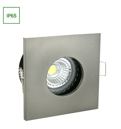 Fiale IV GU10 - Carré, Argent, IP65, Sans Source Lumineuse