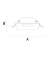 Spot encastrable Fiale V GU10 - Carré, blanc, IP20, sans source lumineuse