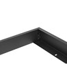 Cadre de montage en saillie 60x60 pour panneau LED, noir - 600x600x50 mm, aluminium