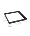 Cadre de montage en saillie 60x60 pour panneau LED, noir - 600x600x50 mm, aluminium