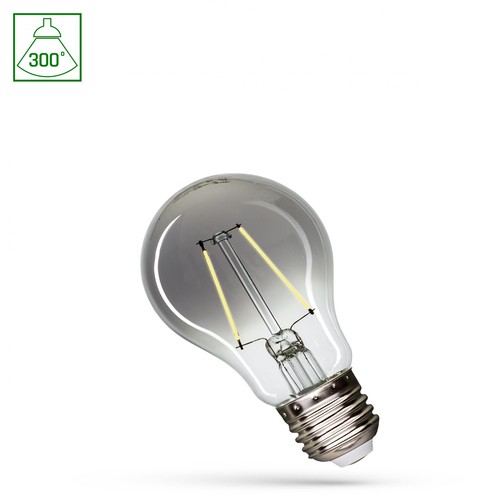 Ampoule LED E27 2,5W - A60, Modernshine, effet noir, 150lm, 270°