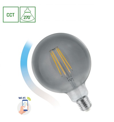 Ampoule LED E27 4,9W globe - G95, grande forme ronde, pour luminaires ouverts
