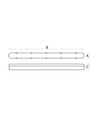 Réglette LED Limea 60cm 24W - IP65, 2400lm, 4000K, diffuseur transparent, garage/atelier
