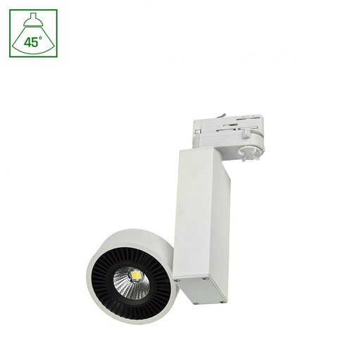 MADARA COB LED 230V 10W - IP20, 45°, Blanc Chaud, Rail, Lumière