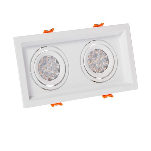 MDD Mini Due GU10 x 2 blanc, sans source lumineuse