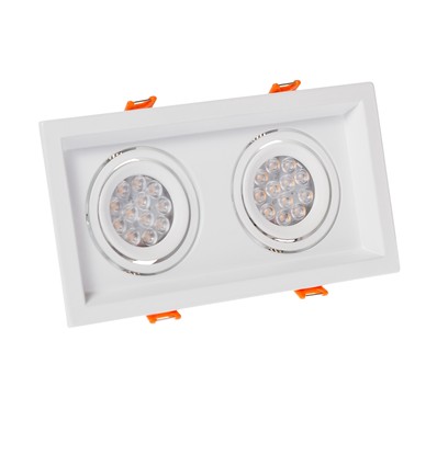 MDD Mini Due GU10 x 2 blanc, sans source lumineuse