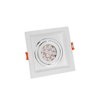 Spot encastrable MDD MINI GU10 - carré, blanc, sans source lumineuse